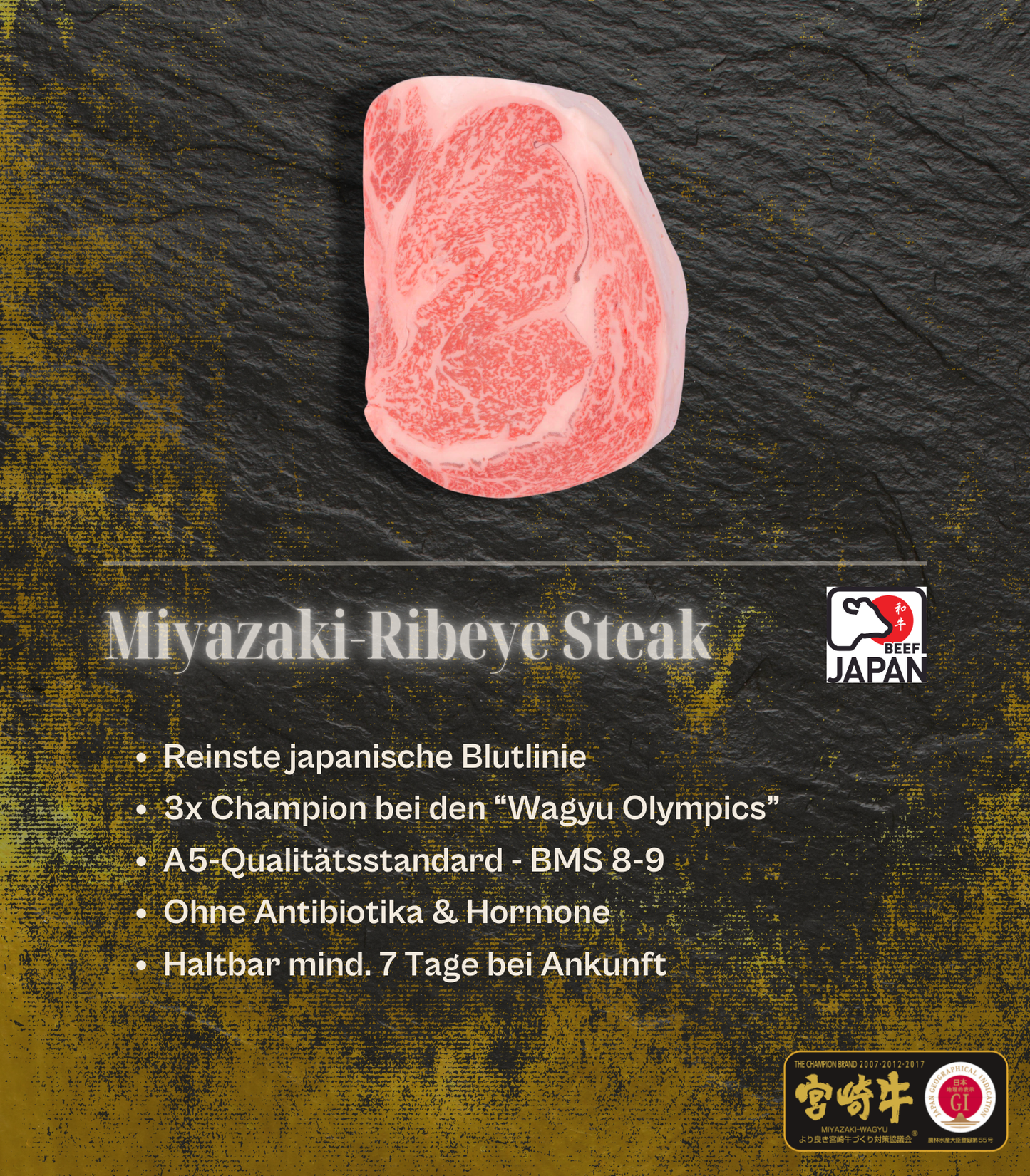 JPN - Miyazaki Wagyu Ribeye-Steak