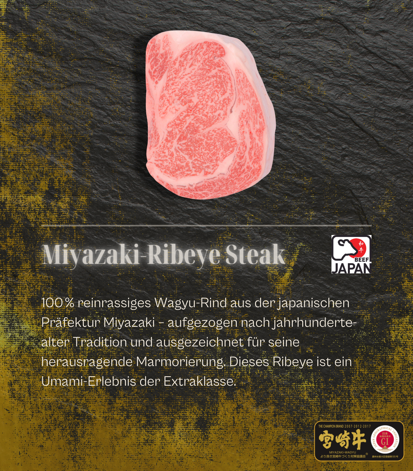 JPN - Miyazaki Wagyu Ribeye-Steak