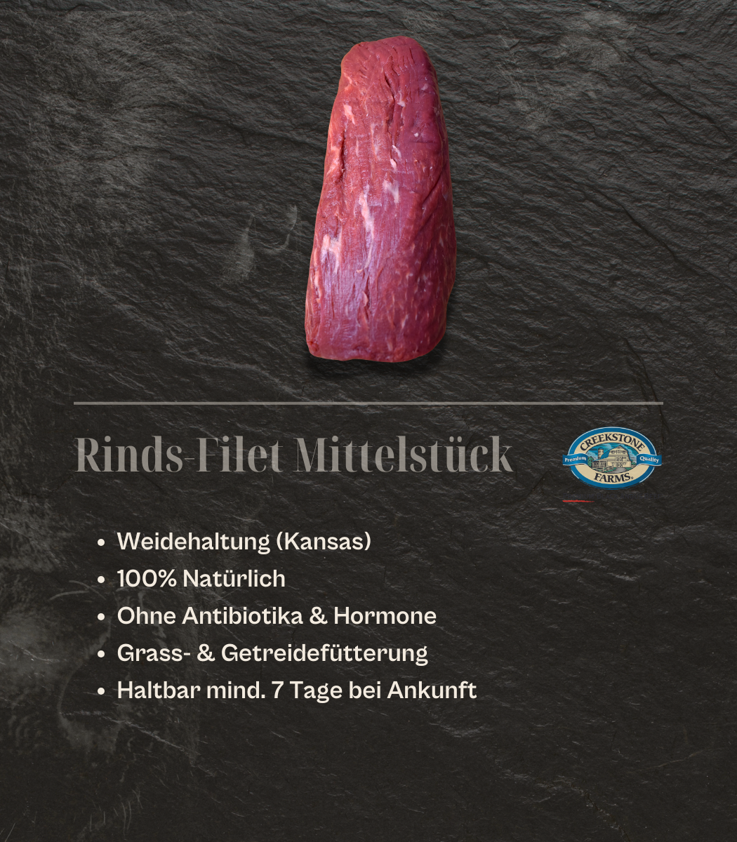 USA - Creekstone Rinds-Filet Mittelstück, am Stück ca. 900gr.