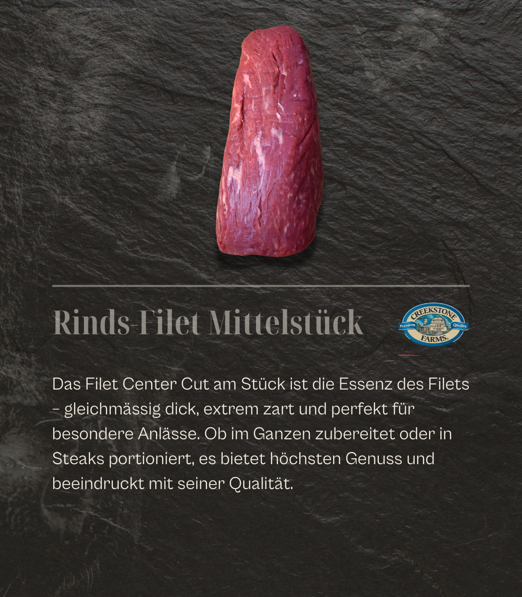 USA - Creekstone Rinds-Filet Mittelstück, am Stück ca. 900gr.