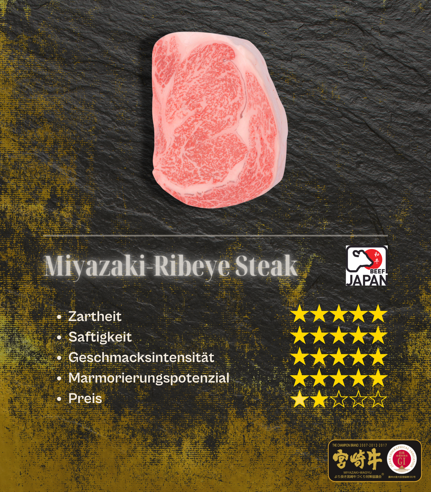 JPN - Miyazaki Wagyu Ribeye-Steak